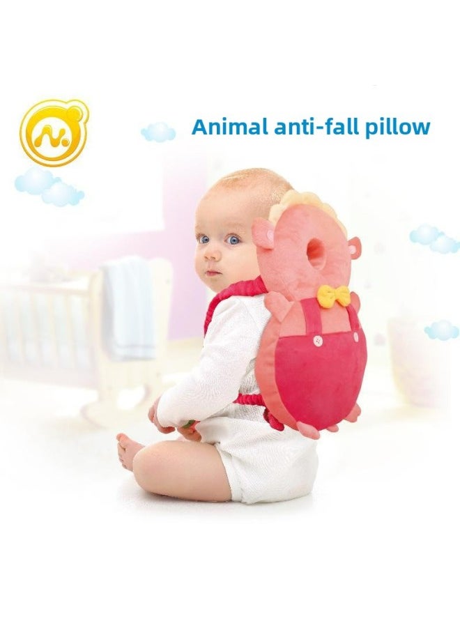 Generic - Baby Anti-fall Pillow Baby Toddler Headrest Baby Plush Anti-collision Head Protection Pad Toy-Color:668-14 (Elephant)-Specifications:21*9.5*32.5cm - Image 1