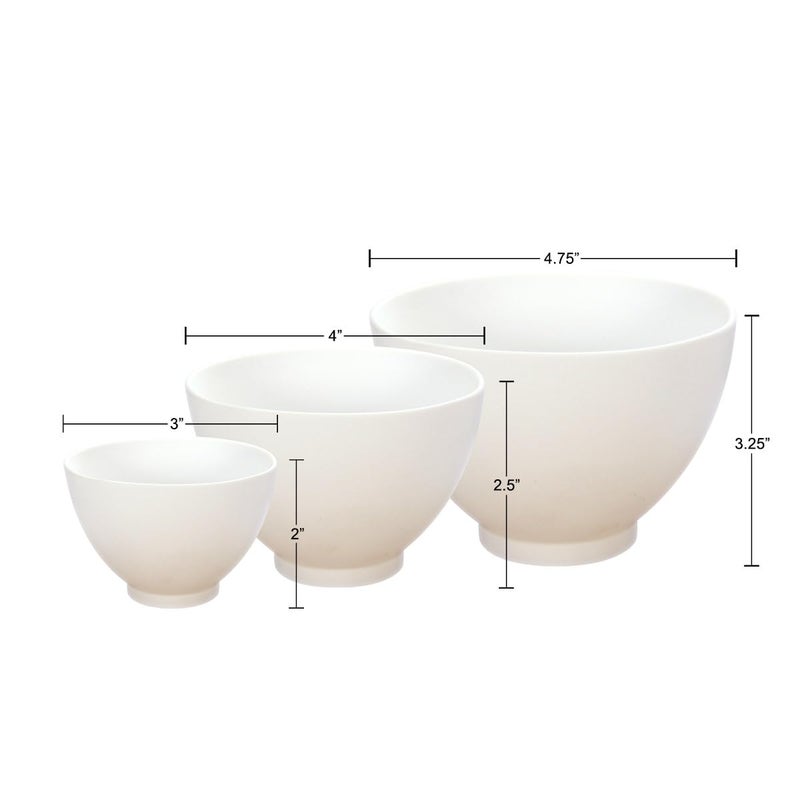 APPEARUS Facial Mask Silicone Mixing Bowl Set â€“ 6-Piece Spa Skincare Kit with 3 Mixing Bowls, Brush & Spatulas â€“ Reusable, Microwave & Dishwasher Safe â€“ White - Image 2