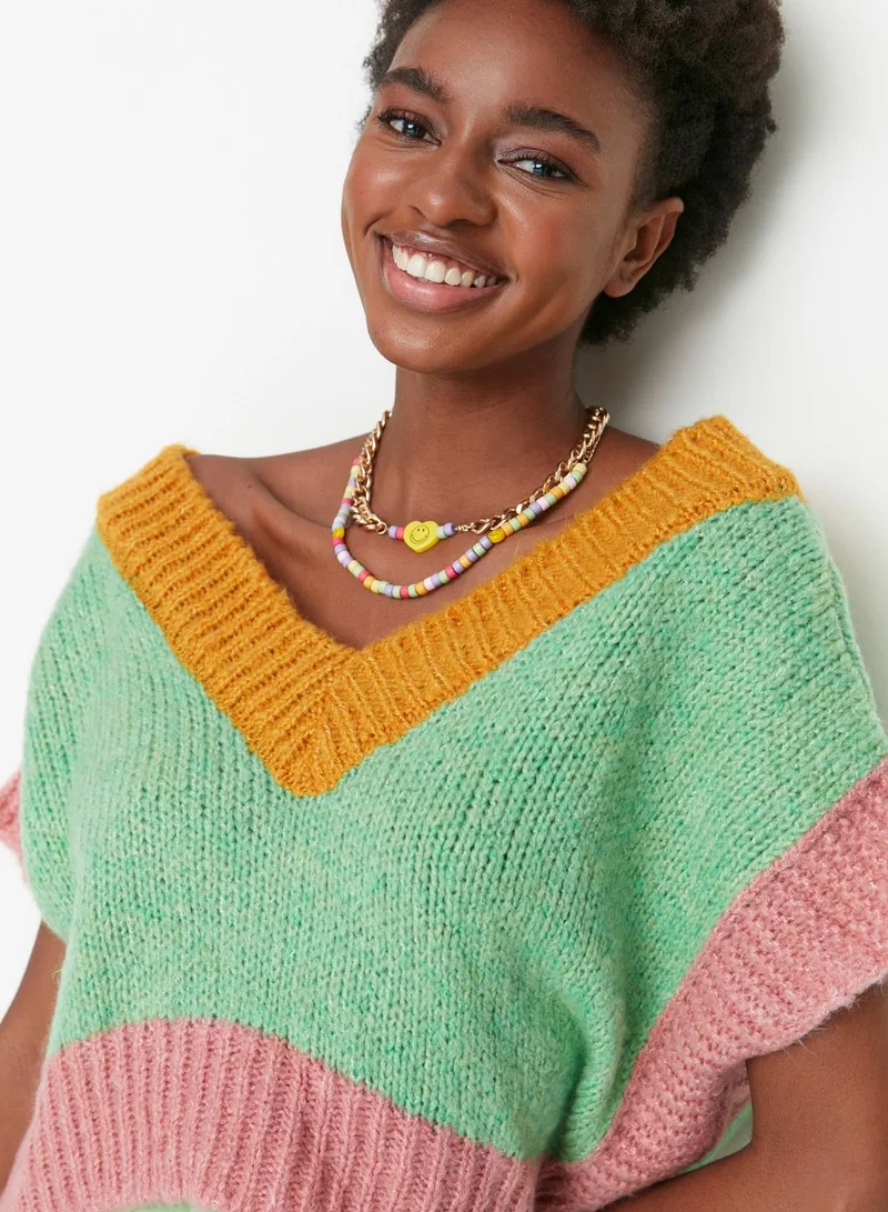 trendyol V-Neck Knitted Sweater