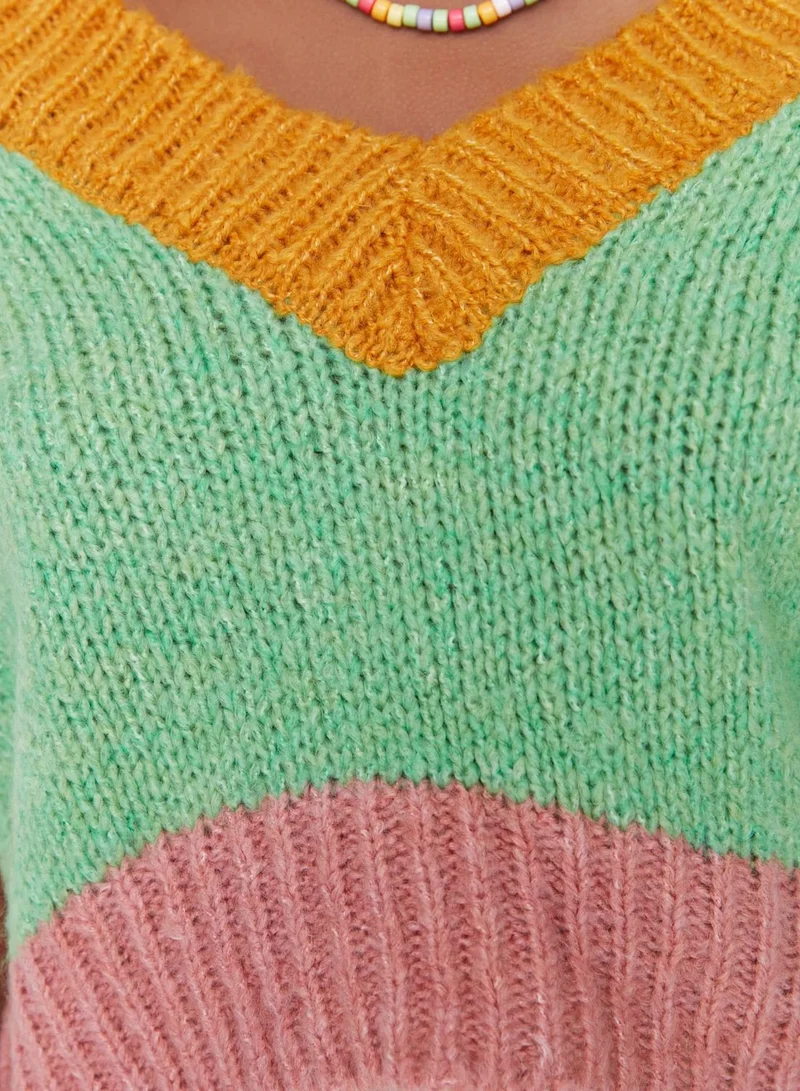trendyol V-Neck Knitted Sweater