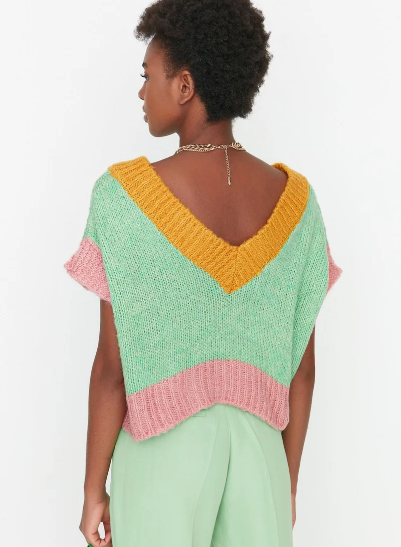 trendyol V-Neck Knitted Sweater