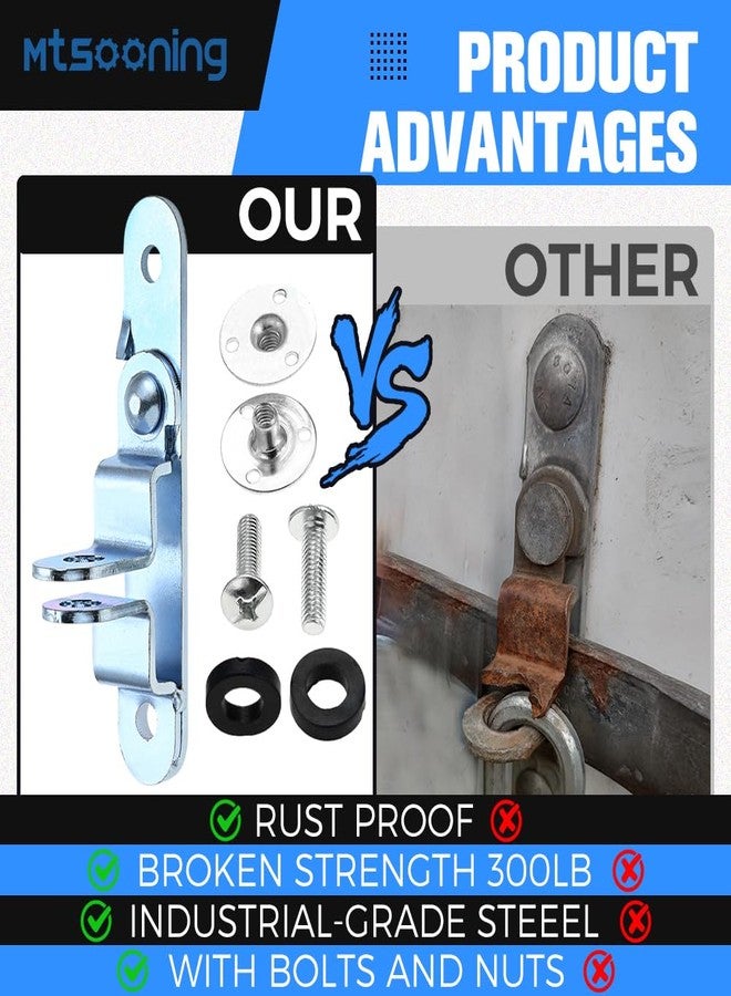 متسونينغ Mtsooning 2 قطعة من مشابك باب مقطورة البضائع، مزلاج باب المقطورة المغلقة، قفل كامة، مع براغي وصواميل لمقطورة سيارة مغلقة - Image 3
