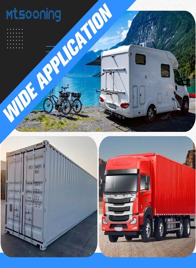 متسونينغ Mtsooning 2 قطعة من مشابك باب مقطورة البضائع، مزلاج باب المقطورة المغلقة، قفل كامة، مع براغي وصواميل لمقطورة سيارة مغلقة - Image 4