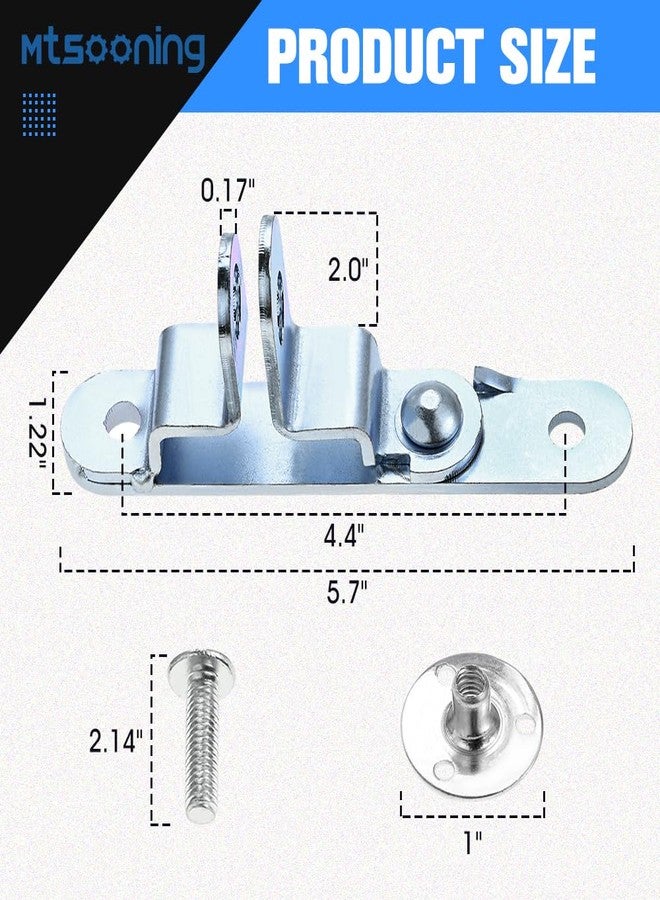 متسونينغ Mtsooning 2 قطعة من مشابك باب مقطورة البضائع، مزلاج باب المقطورة المغلقة، قفل كامة، مع براغي وصواميل لمقطورة سيارة مغلقة - Image 5