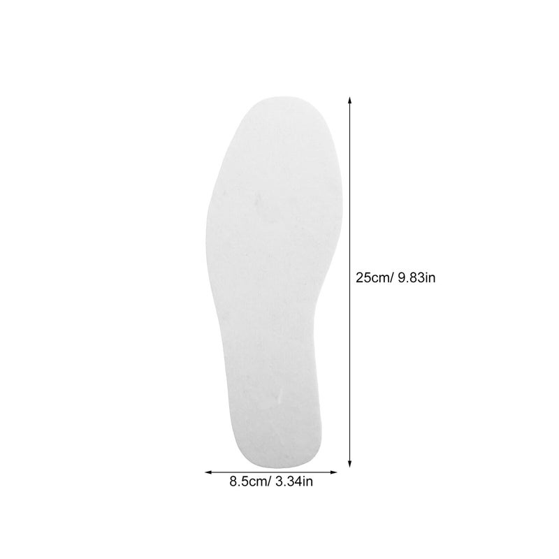 Thickened 6mm Wool Felt Insoles 10 Pairs Warm Moisture Absorbing Shoe Inserts For Men And Women - Image 3