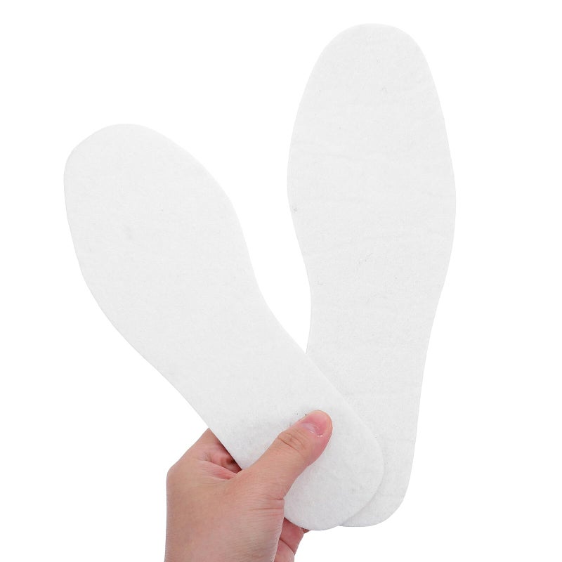 Thickened 6mm Wool Felt Insoles 10 Pairs Warm Moisture Absorbing Shoe Inserts For Men And Women - Image 5