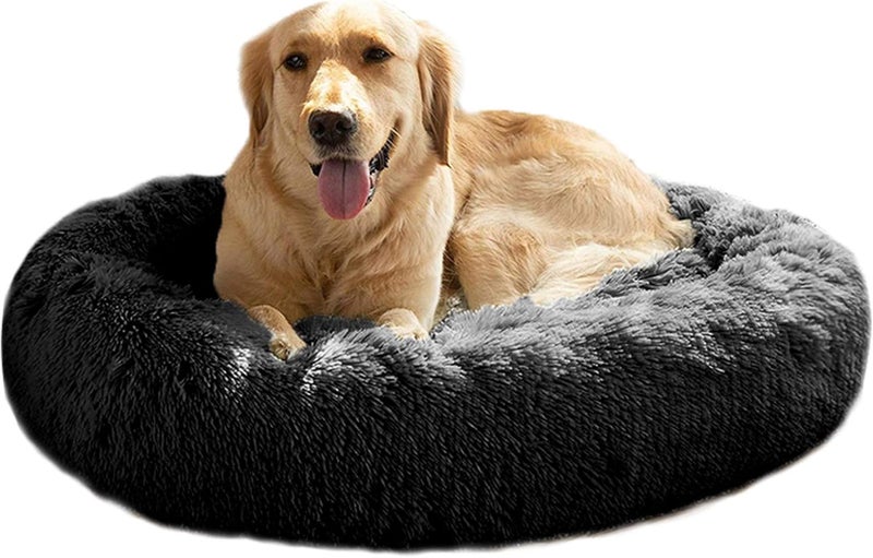 MFox Calming Dog Bed (L/XL/XXL/XXXL) for Medium and Large Dogs Comfortable Pet Bed Faux Fur Donut Cuddler Up to 25/35/55/100lbs - Image 1