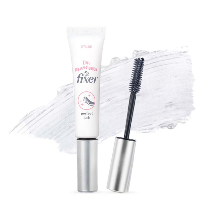 ETUDE Dr Mascara Fixer For Perfect Lash clear mascara primer Korean Mascara Fixer AllDay Curl Hold Volumizing SmudgeProof Korean Makeup Beauty Transparent 0203 Fl Oz