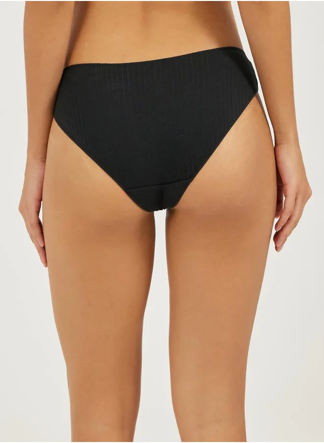 Styli Pack of 3 - Ribbed Cotton High Leg Brief