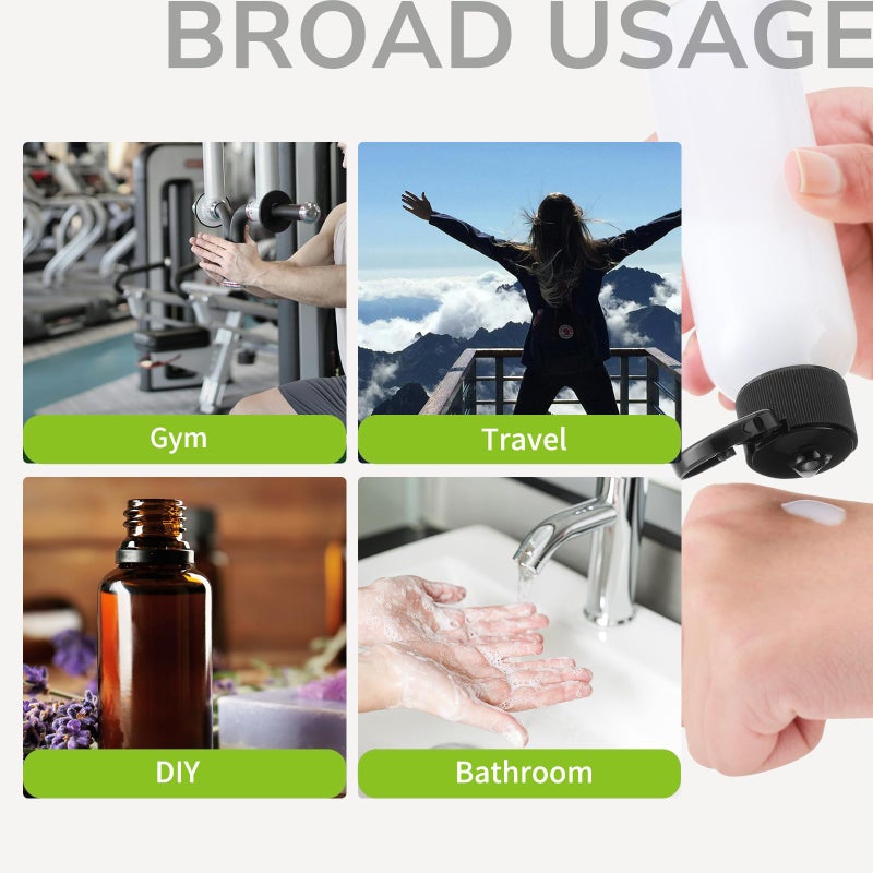 LISAPACK 3.4 oz Travel Bottles for Toiletries, Plastic Travel Size Containers for Shampoo Conditioner TSA Approved, Empty Small Squeeze for Lotion, Leak Proof Mini Liquid Tube for Refillable Clear - Image 5