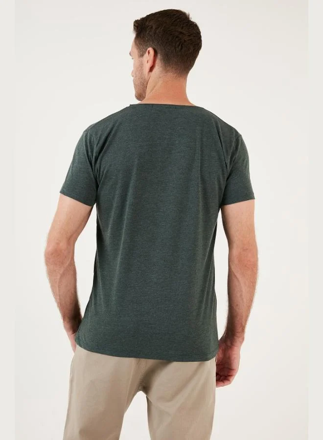 Buratti  Buratti Cotton Slim Fit V Neck Basic T Shirt Men's T SHIRT 5412001 for Men | Best Price UAE