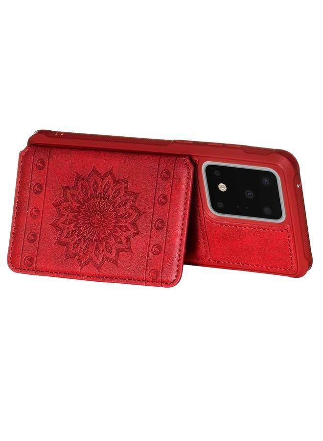 Zaboon Case For Galaxy S20 Ultra Sun Flower Pattern Embossed Horizontal Drop-proof Mobile Phone Case with Card Slots & Wallet & Photo Holder & Stand Function - Image 5