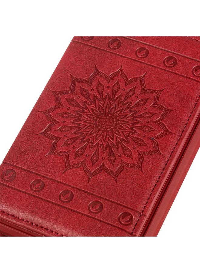 Zaboon Case For Galaxy S20 Ultra Sun Flower Pattern Embossed Horizontal Drop-proof Mobile Phone Case with Card Slots & Wallet & Photo Holder & Stand Function - Image 4