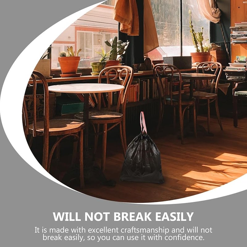 أكياس قمامة بسحاب سميكة 5 قطع 45 × 50 سم، أكياس نفايات سوداء قوية للمطبخ والحمام والمنزل - Image 5