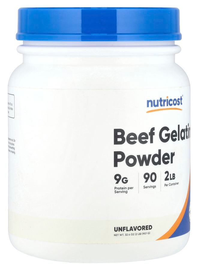 Nutricost مسحوق جيلاتين لحم البقر غير المنكه 32.4 أونصة (907 جرام) - Image 2