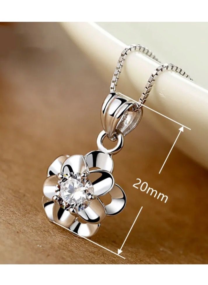 نونز أب سلسال نسائي انيق باللون الفضي - Image 3