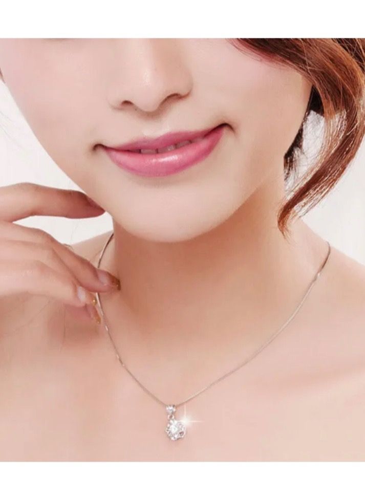 نونز أب سلسال نسائي انيق باللون الفضي - Image 4