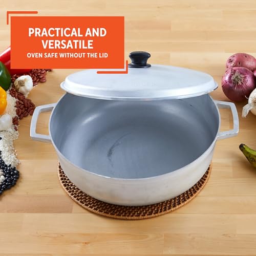 IMUSA GAU-80508 Jumbo Traditional Natural Caldero for Cooking and Serving, 18 Quart, Silver - Image 4
