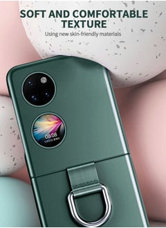جرويك مناسب لهاتف Huawei P50 Pocket مقاس 6.9 بوصة، غلاف هاتف محمول بشاشة قابلة للطي، شريط جيب شامل، حزام أمان، صلب ملمس للبشرة  - Image 3