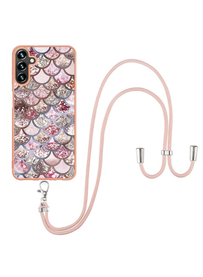 S-TOP Case For Samsung Galaxy A55 Electroplating IMD TPU Phone Case with Lanyard - Image 2