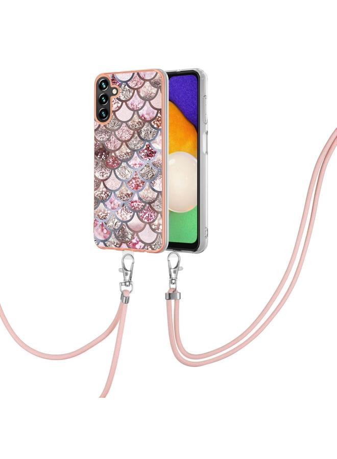 S-TOP Case For Samsung Galaxy A55 Electroplating IMD TPU Phone Case with Lanyard - Image 1