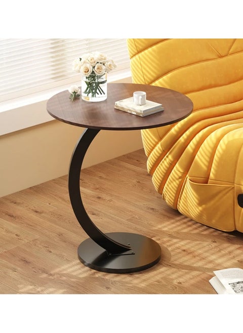 1pc Light Luxury Side Table, C Shaped End Table For Couch, Sofa And Bed, Small Desktop C Table For Living Room, Bedroom