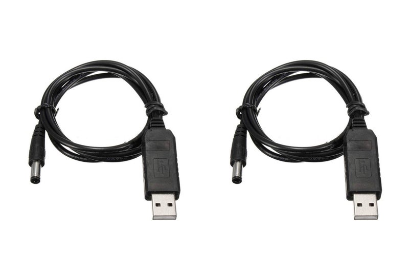 NOYITO DC to DC USB 5V to 9V DC Jack 5.5mm x 2.1 2.5mm Boost Power Module Converter Cable USB Boost Cable 3.2 ft (Pack of 2) - Image 1