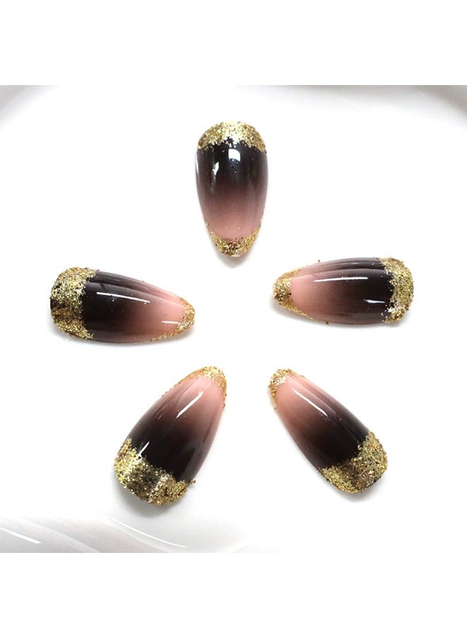 Goolsky Glamorous Golden - Glittered Brown Press - on Nails for Middle Eastern Chic - Image 5