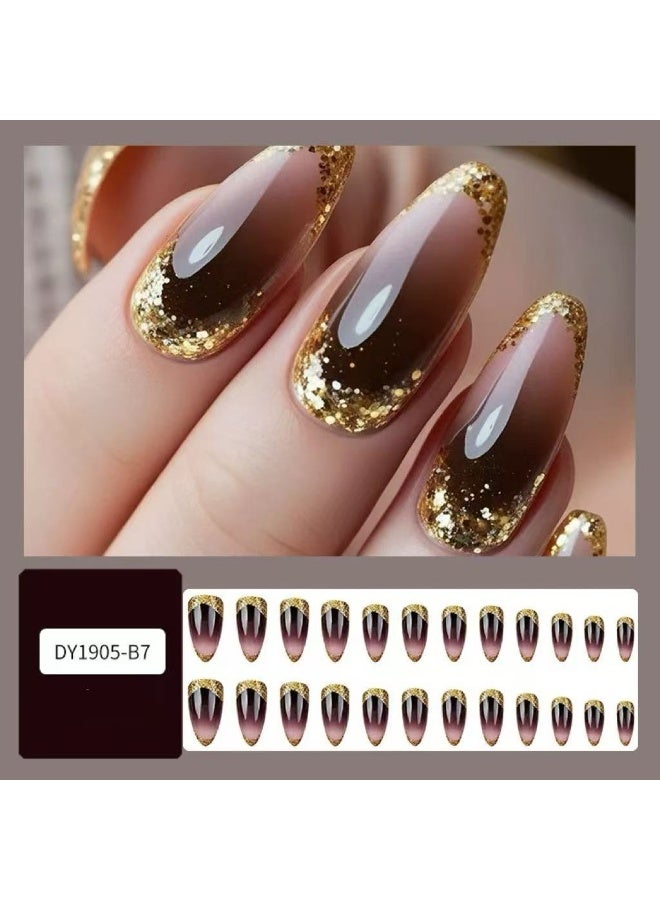 Goolsky Glamorous Golden - Glittered Brown Press - on Nails for Middle Eastern Chic - Image 1