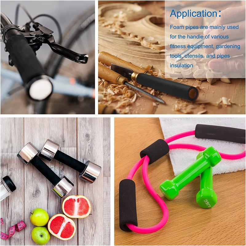 FITCOZI Fitcozi 30mm ID x 5mm Thick 72 Inch Black Foam Grip Wrap Closed Cell Foam Tubing NonSlip for Utensil Tools Handle Support Black  - Image 4