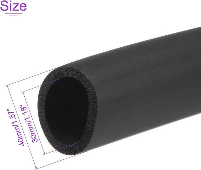 FITCOZI Fitcozi 30mm ID x 5mm Thick 72 Inch Black Foam Grip Wrap Closed Cell Foam Tubing NonSlip for Utensil Tools Handle Support Black  - Image 2