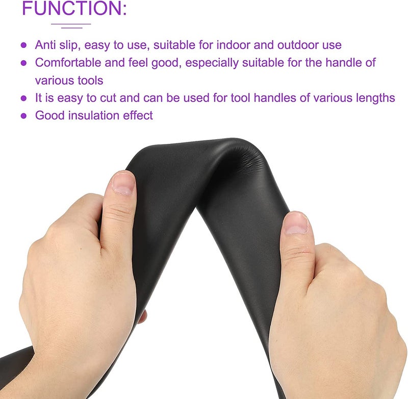 FITCOZI Fitcozi 30mm ID x 5mm Thick 72 Inch Black Foam Grip Wrap Closed Cell Foam Tubing NonSlip for Utensil Tools Handle Support Black  - Image 3