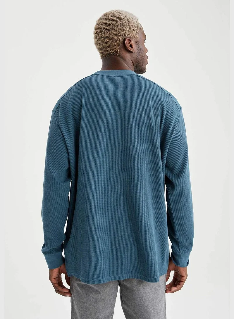 DeFacto Oversize Long Sleeve Knitwear Sweatshirt