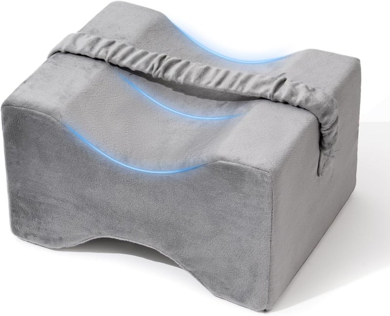 UJPFEO Knee Pillow for Side Sleepers,Leg Pillow for Sciatica,Back,HIPS,Knees,Joints Pain Relief,Pillows for Between Legs While Sleeping Spine Alignment Support & Relieves Pain - Image 1