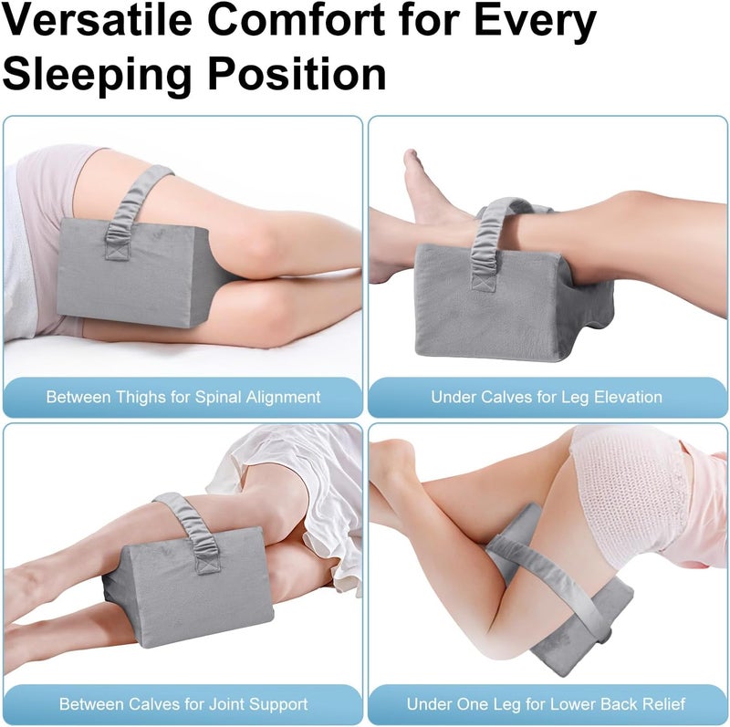 UJPFEO Knee Pillow for Side Sleepers,Leg Pillow for Sciatica,Back,HIPS,Knees,Joints Pain Relief,Pillows for Between Legs While Sleeping Spine Alignment Support & Relieves Pain - Image 5