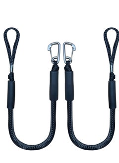 SYOSI Bungee Dock Line Boat Ropes for Docking Mooring Rope with Stainless Steel Clip Accessories Boats PWC, Built in Snubber, Kayak, Watercraft,SeaDoo,Jet Ski, Pontoon, Canoe, Power 2-Pack  - Image 1
