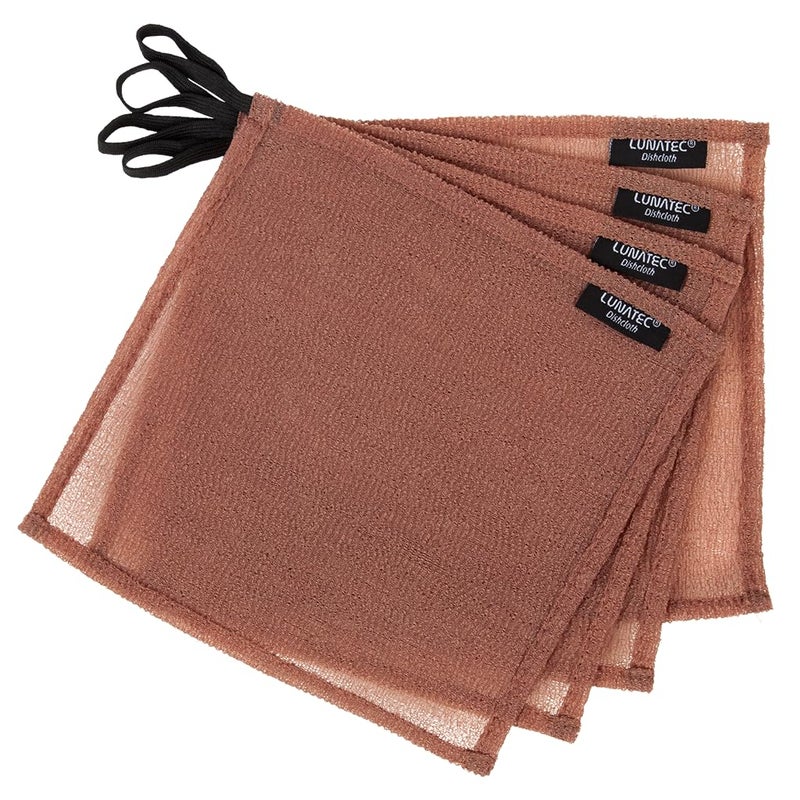 Lunatec Odor-Free Kitchen Dishcloths. A Scrubber and scouring pad for All Surfaces. (4-Pack) - Image 4