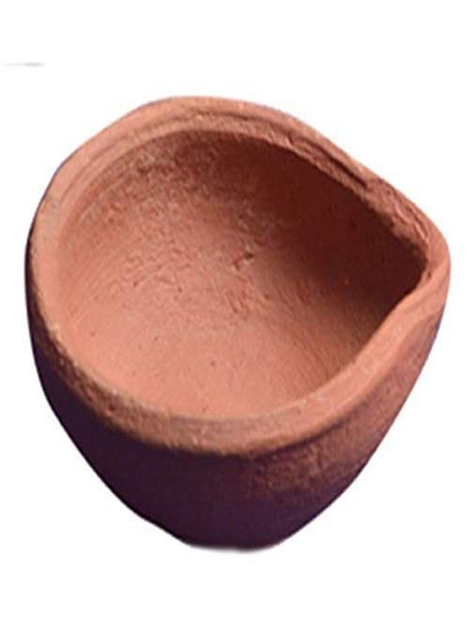 MeeTo Mitti Ka Diya for Puja, Handmade Decorative Clay Diya, Lamps for Pooja, Traditional Terracotta Deepak Diwali Gifts and Decoration for Diwali Pooja (6Pcs) - Image 2