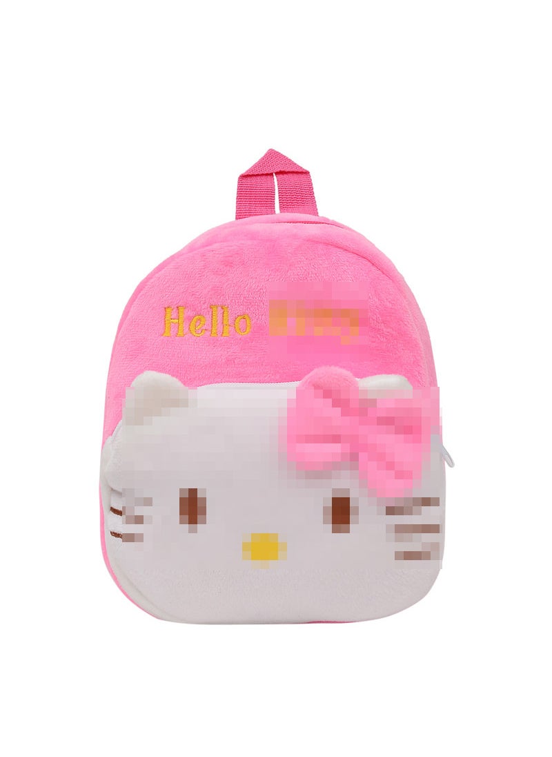 Generic Cute Toddler Plush Backpack Cartoon Schoolbag White KT 