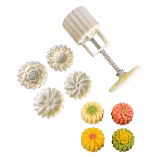 LOXGO Cookie Stamps Flower Pattern Mooncakes Molds Hand-Pressure Mooncakes Maker Making Bakings Tool For MidAutumn Festival Mooncakes Maker - Image 4