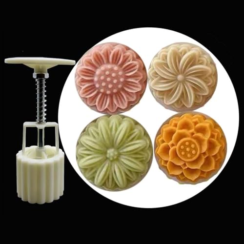 LOXGO Cookie Stamps Flower Pattern Mooncakes Molds Hand-Pressure Mooncakes Maker Making Bakings Tool For MidAutumn Festival Mooncakes Maker - Image 5