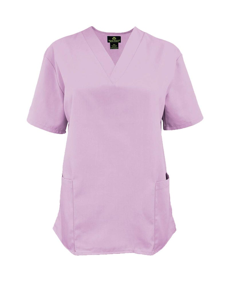 Natural Uniforms Women's Scrub Set - Medical Scrub Top and Pant, Lilac, Medium - Image 4