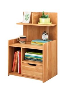 Sharpdo Nightstands Home Bedside Storage Cabinet Wooden With Drawer And Shelf