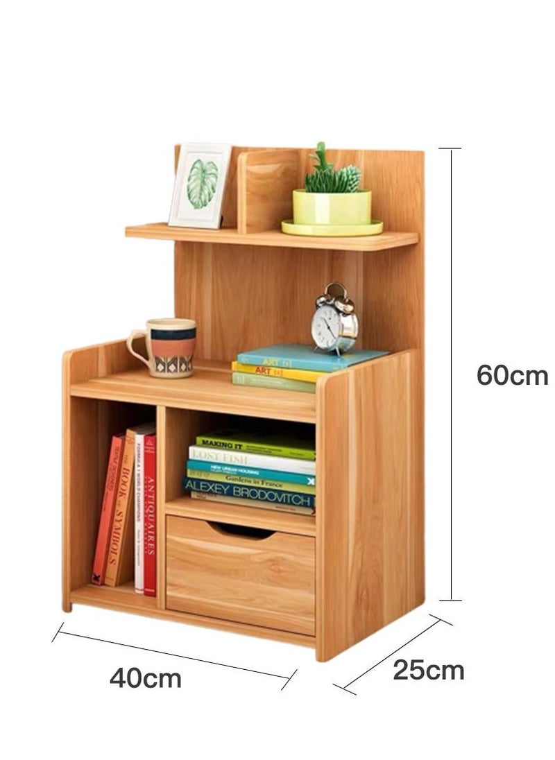 Sharpdo - Sharpdo Nightstands Home Bedside Storage Cabinet Wooden With Drawer And Shelf - Image 1