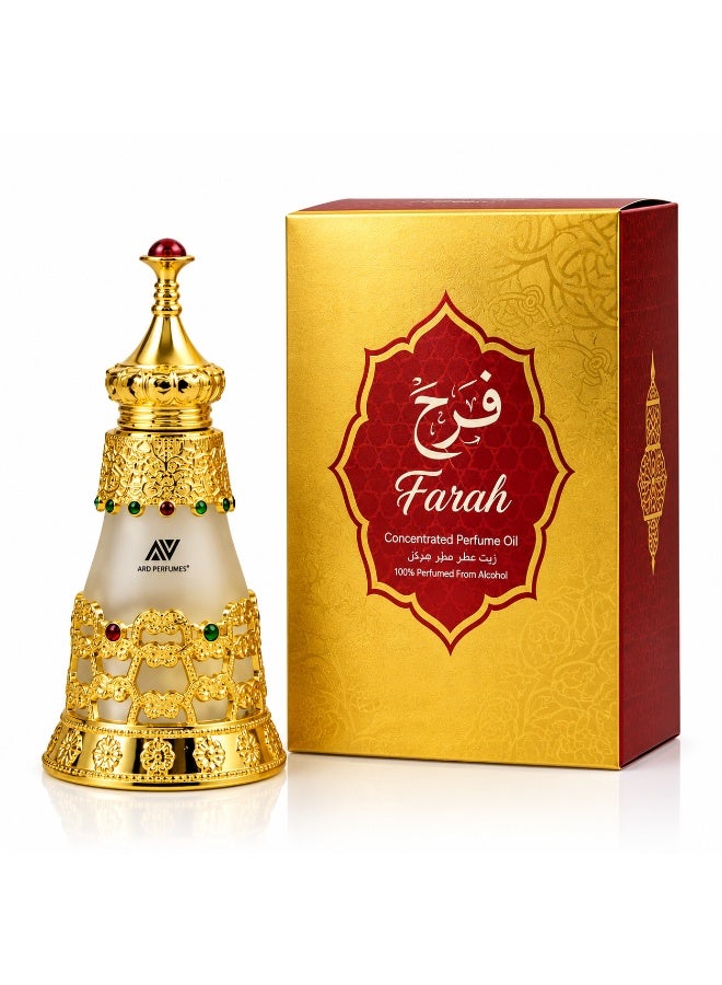 Ard Perfumes Farah Attar – Women's Alcohol-Free Concentrated Perfume Oil (CPO), Long Lasting Fruity Floral Oriental Fragrance, 12ml - Image 1