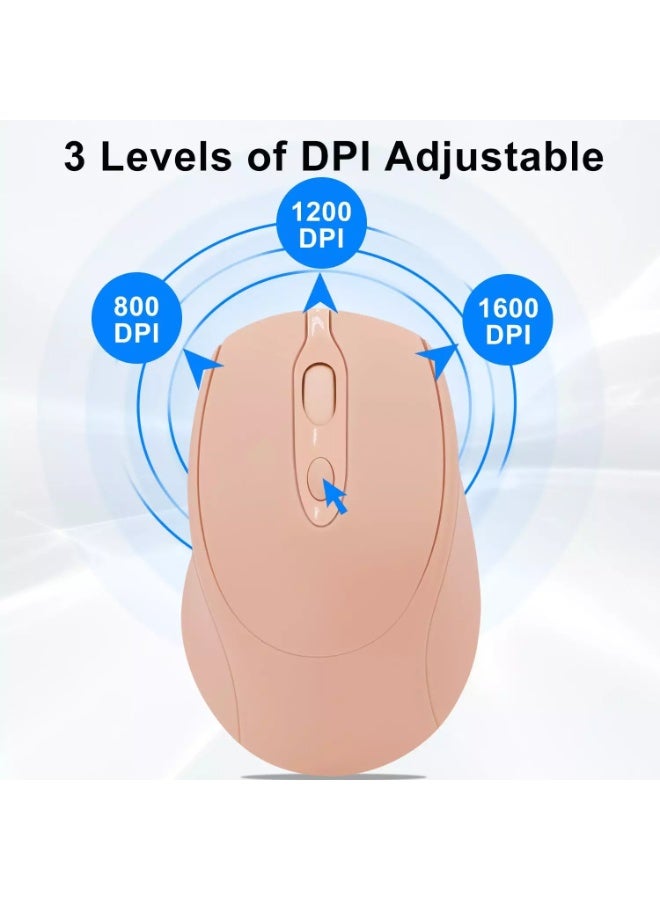 Nengshi M256 Dual Mode Wireless, Bluetooth  Silent Click Mouse - Optical Sensor 1200 DPI Rechargeable USB C - Image 3