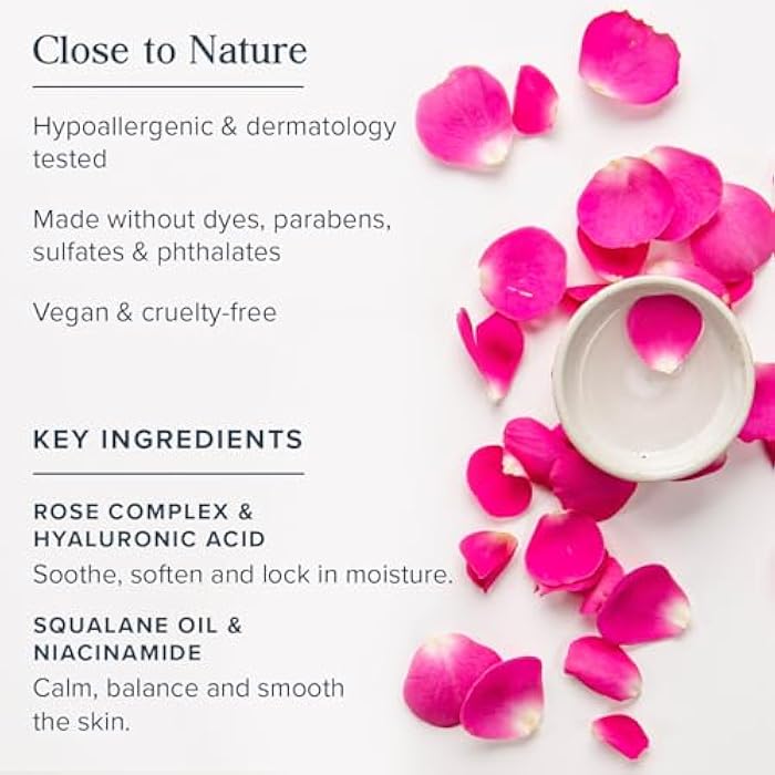 HERITAGE STORE Rosewater Face Moisturizer - Soothing Gel Moisturizer with Rose Complex, Niacinamide and Hyaluronic Acid - Dry to Combination Skin Care - Hypoallergenic, Vegan, 60-Day Guarantee, 2oz - Image 4