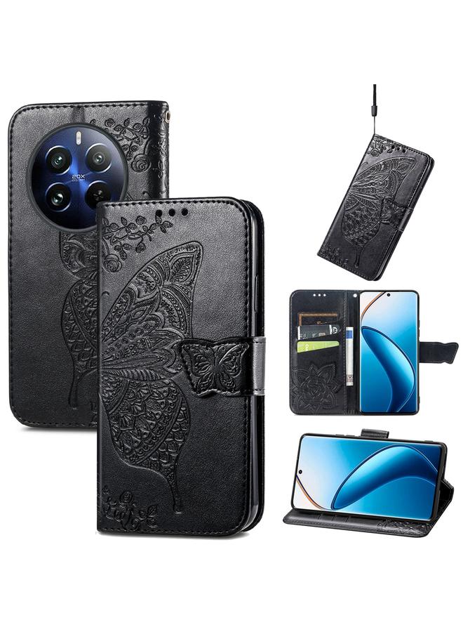 S-TOP Case For Realme 12 Pro Butterfly Love Flower Embossed Leather Phone Case - Image 1