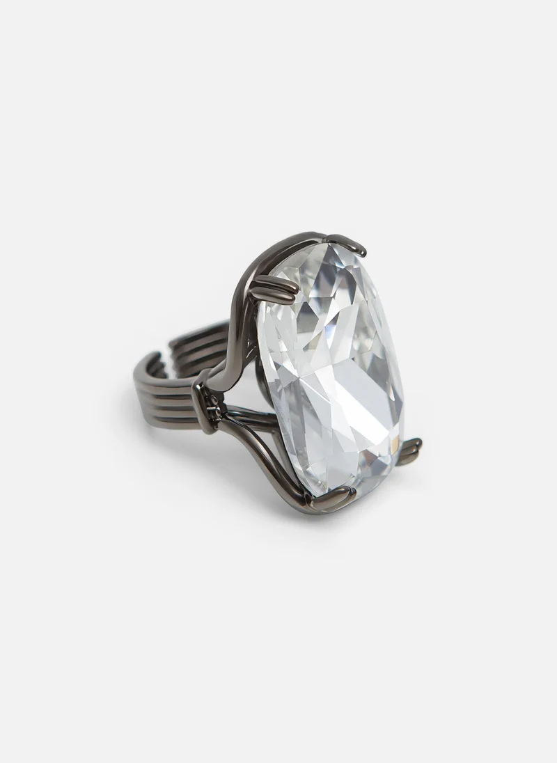 Lichi  Ring with a large faceted stone for Women | Best Price UAE
