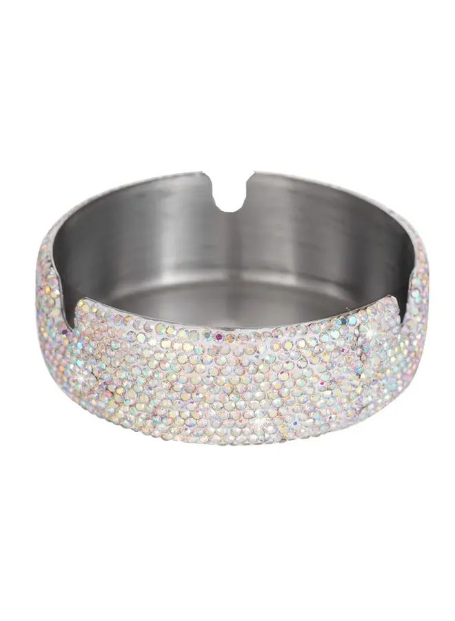 Pink Crystal Embellished Round Stainless Steel Cigarette Holder Luxury Gift - Image 4
